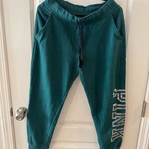 Victoria's Secret Pink Teal Jogger Pants